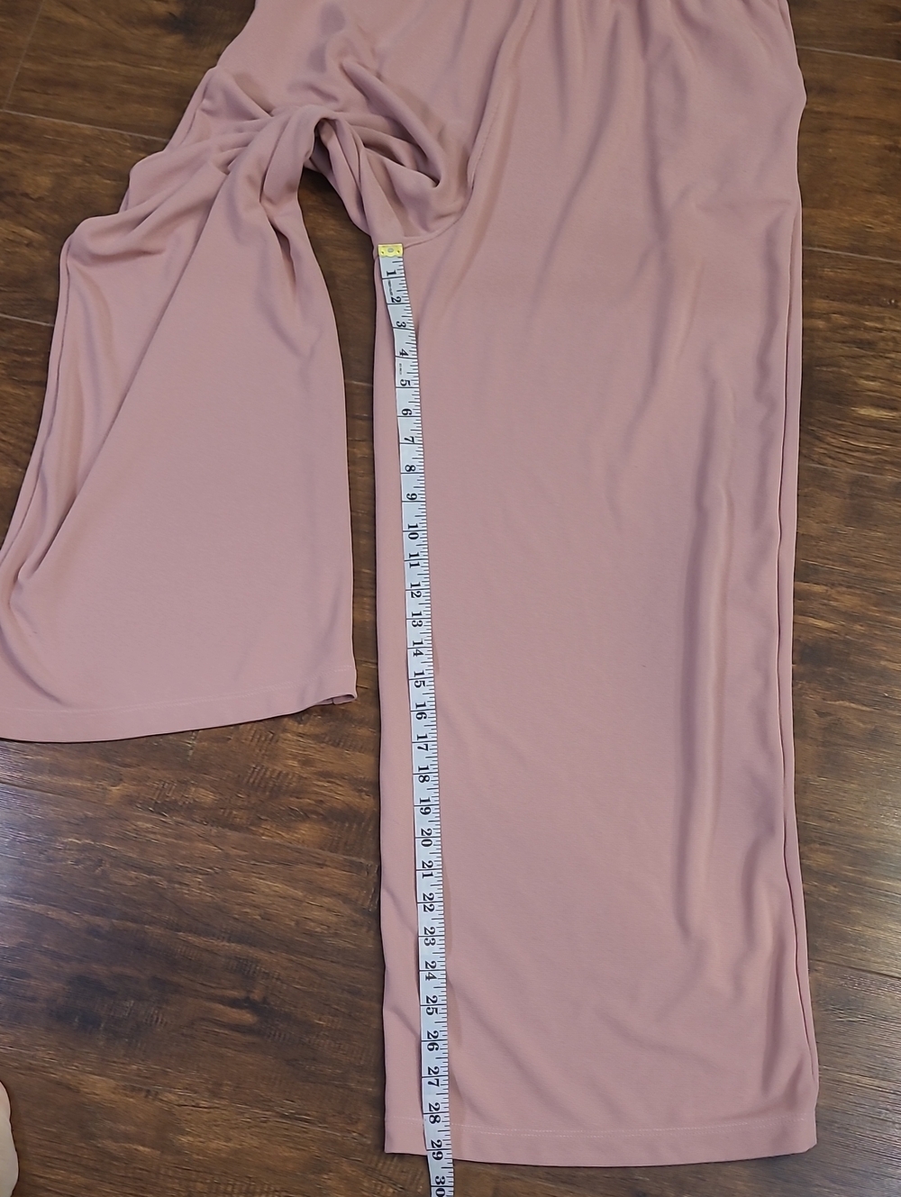 Halara Wide Leg High-Waist Pants — Pink Pull On Every Day Dress Up Or Down Large - Picture 9 of 11
